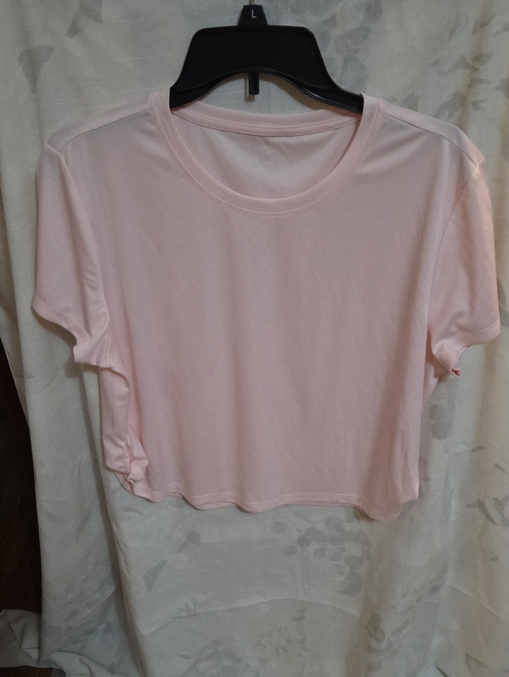Baleaf Light Pink Short Sleeve Crop Tee